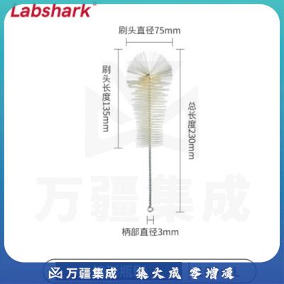 比克曼生物 LABSHARK 毛刷实验室清洁尼龙毛刷试管刷容量瓶刷锥形瓶刷烧杯刷天平刷【三角烧杯刷锥形瓶刷】100mL 1个（10个起订）