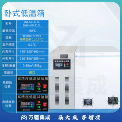 恩谊 低温试验箱环境老化测试箱实验室小型工业高低温箱冷冻柜 -60℃ 卧式115升