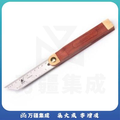 卡夫威尔 木柄活动角尺木工尺钢尺 红木手柄不锈钢尺身 RC2009