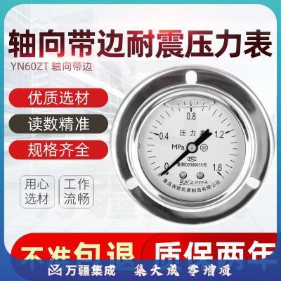 润能（RUNEG） 耐震轴向压力表YN60ZT 冲油表水压表液压表指针压力表制冷抽真空 不锈钢耐震0-2.5MPa