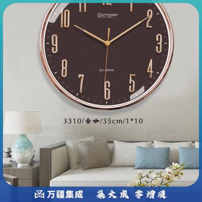 康巴丝现代简约客厅卧室挂钟大气钟表时尚简约家用办公石英钟表混色