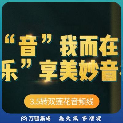 绿联80848 3.5mm转双莲花头音频线一分二 3.5转2RCA公对公连接线 电脑手机音箱功放低音炮转换线 3米