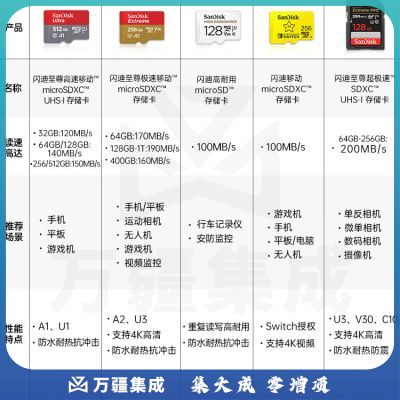 闪迪（SanDisk）128GB TF（MicroSD）存储卡 适用于监控摄像头 行车记录仪内存卡 读速100MB/s 写速40MB/s SDSQQVR-128G-ZN6IA