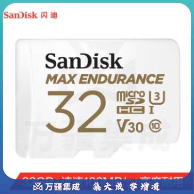 闪迪（SanDisk）32GB TF（MicroSD）存储卡 适用于监控摄像头 行车记录仪内存卡 读速100MB/s 写速40MB/s SDSQQVR-032G-ZN6IA