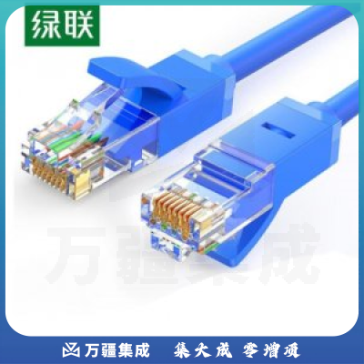 绿联 UGREEN 11203 六类网线 NW102 CAT6类千兆八芯双绞跳线 3米 蓝色