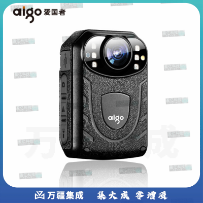 爱国者（aigo）DSJ-T2 记录仪 红外夜视1296P便携加密白光照明录音录像拍照 黑色 64G