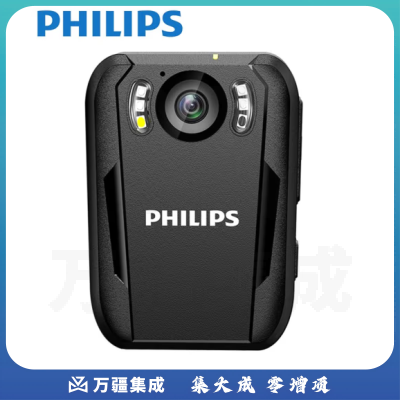 飞利浦 VTR8102 记录仪 64G便携音视频1296P高清红外夜视摄像机 便携式摄像装置