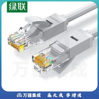 绿联 UGREEN 20176 六类网线 NW102 CAT6千兆八芯双绞跳线 3米 灰白色