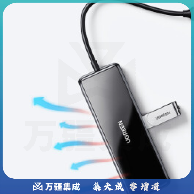 绿联 80129 Type-C扩展坞 3.0分线器 高清转接头读卡器