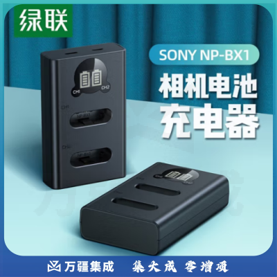绿联（UGREEN） 相机电池NP-BX1电池充电器适用索尼AS20/PJ410/