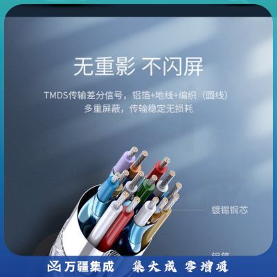 绿联 UGREEN 40463 HDMI线 2.0版4K数字高清线 工程级3D视频线 绿黑圆线 3米