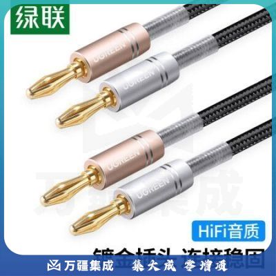 绿联（UGREEN）50536 香蕉插头音箱线 纯铜专业高保真功放音响喇叭音频连接线 双香蕉头音箱连接线镀金插头