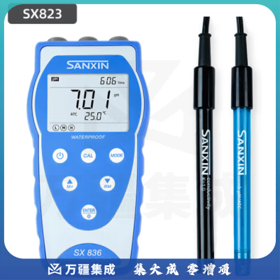 三信沛瑞（SANXIN APERA）便携多参数水质测试仪pH计电导率仪溶解氧仪测水仪器工业pH计测水 SX823型pH/电导率仪
