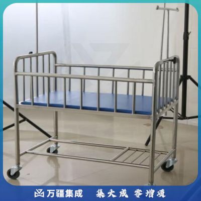 仪器治疗车双层多功能不锈钢护理小推车 灰白婴儿床组装1号 800*500*800
