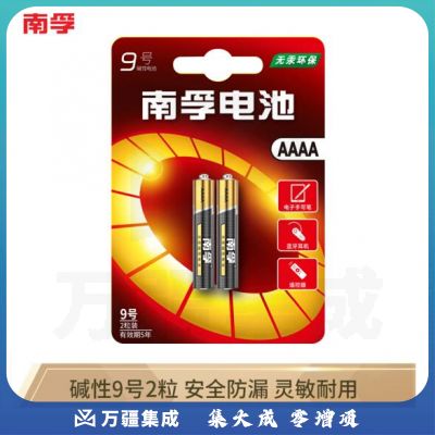 南孚 9号碱性电池2粒 适用于手写笔/蓝牙耳机设备/遥控器/医疗仪器等