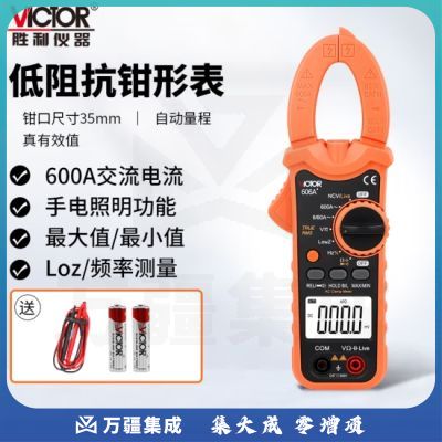 胜利仪器（VICTOR）钳形表 万用表 数字电流表 交流钳形万用表 钳型万能表 VC606A