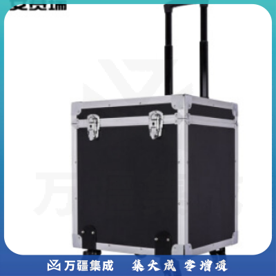 安赛瑞 铝合金拉杆箱 多功能电工五金工具箱 设备仪器仪表收纳箱 加绵黑色 200736