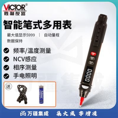胜利仪器（VICTOR）笔式数字万用表 高精度袖珍防烧万能表 电工表 自动识别 VC6012D