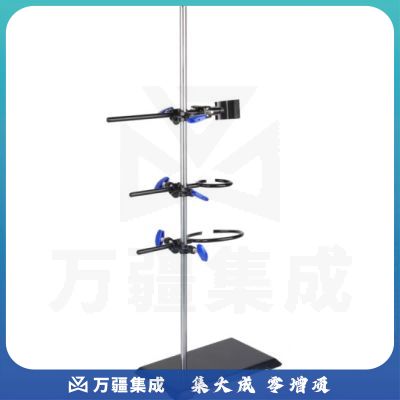 六鑫 60cm铁架台 实验室标准方座支架 十字夹烧瓶夹大小铁圈 小学科学中学物理化学生物教学仪器 60cm铁架台