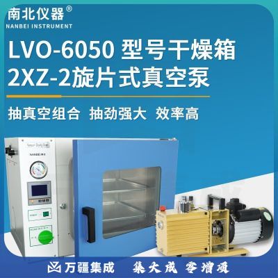 南北仪器 真空干燥箱实验室电热恒温箱工业烘箱高温灭菌消毒干燥箱 LVO-6050 2XZ-2真空泵