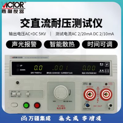 胜利仪器（VICTOR）交直流耐压测试仪 数显式 5KV 高压机耐压仪 耐压测量仪 VC9300B