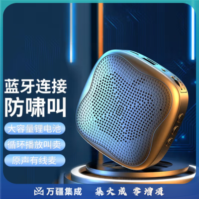 雅兰仕 (EARISE) H1便携式小蜜蜂扩音器教师教学上课讲课专用麦克风导游户外U盘插卡大喇叭蓝牙音箱 黑色（白色下单请备注）