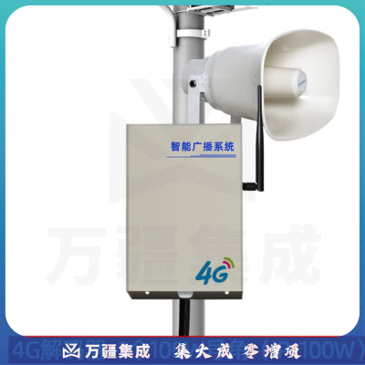 菱声网络广播系统室外防水音柱壁挂音箱校园学校公共广播服务器主机远程数字寻呼话筒双向对讲面板终端 100W 4G/SIP号角