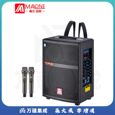 曼龙（MALONE）M-610S音响三分频带声卡无线话筒 铅酸电池+2支话筒