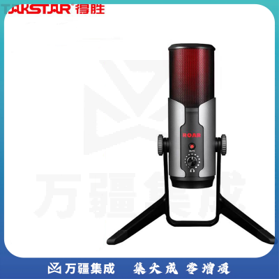 得胜（TAKSTAR）自由玩家声势ROAR 游戏开黑吃鸡USB电容麦克风 网课语音专业录音话筒
