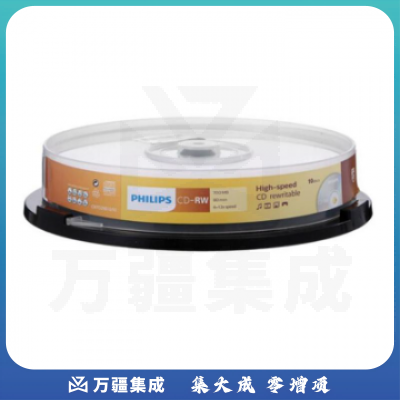 飞利浦刻录光盘 CD-RW  10片/盒