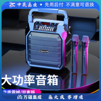 纽曼（Newmine）K99无线蓝牙音箱户外大音量广场舞音响小型家用收音机手提便携式带麦克风地摊摆摊喇叭双麦版 带双话筒+遥控器