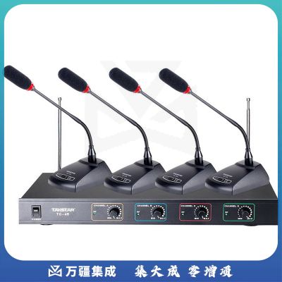 得胜 TC-4R(266组) 无线话筒一拖四麦克风 4鹅颈麦 黑色