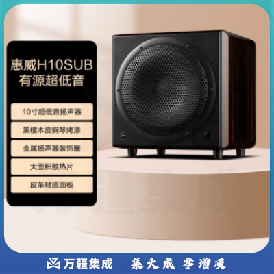 惠威（HiVi） H10SUB 低音炮 台式电脑音箱家用客厅电视音响 10英寸震撼低音炮