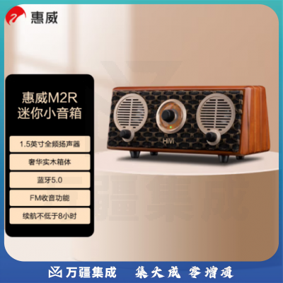 惠威（Swan）Classical M2R 奏鸣曲 原木质复古无线便携蓝牙有源音箱FM收音机迷你小音响创意礼品 古典