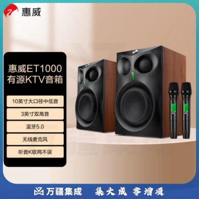 惠威（HiVi）ET1000 有源KTV音箱 家庭影院电视K歌 卡拉ok音箱 配麦克风
