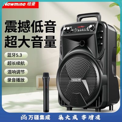 纽曼N509广场舞音响大功率扩音器户外大音量移动便携式家用手提蓝牙音箱演出k歌地摊摆摊喇叭带麦克风