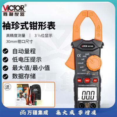 胜利仪器（VICTOR）小型便携钳形表万用表数字高精度全自动防烧钳型电流表钳流电工万能表VC6016B