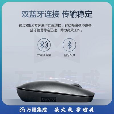 联想（Lenovo） ThinkBook无线双蓝牙5.0鼠标 铁灰 小巧便携可连接双设备 持久续航 精致时尚 4Y50X88824