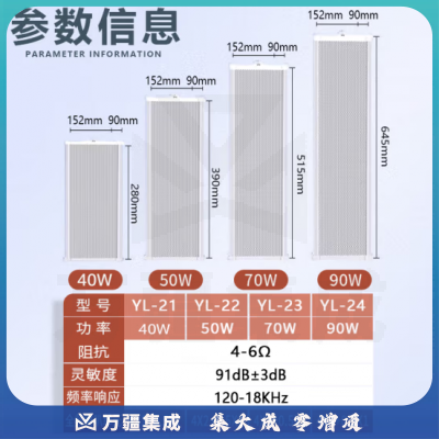 先科（SAST）90W户外蓝牙防水音柱 室外挂墙壁挂式音响功放喇叭套装音箱学校操场会议广播店铺音乐 主机