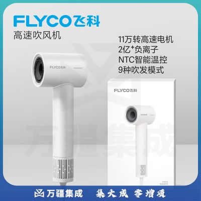 飞科（FLYCO）吹风机家用电吹风宿舍高速负离子大风力速干便携吹风筒送女友礼物 FH6370珍珠白 普通装
