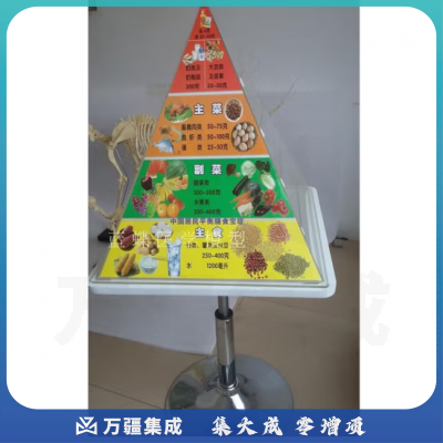 蓝蝶 中国居民均衡营养膳食宝塔配桌模型 2019版营养仿真食品 膳食宝塔加桌zi