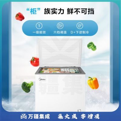 美的(Midea) 200升 冷藏冷冻转换冰柜 家用囤货小冷柜 一级能效 母婴母乳小冰箱 BD/BC-200KMXC(E)