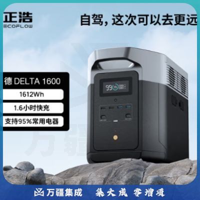 ECOFLOW正浩【大容量快充】移动户外电源220V 2000W大功率 车载自驾露营停电应急储能备用电源1612Wh Max 1600