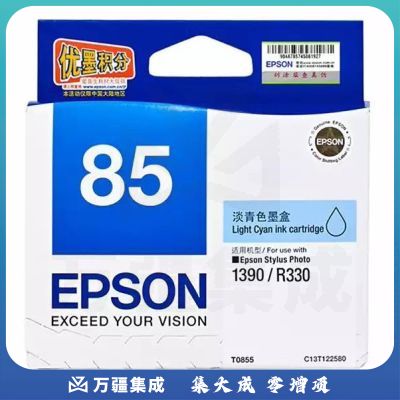 爱普生（EPSON）T0855（C13T122580) 淡青色墨盒 （适用于：Stylus Photo1390;R330）