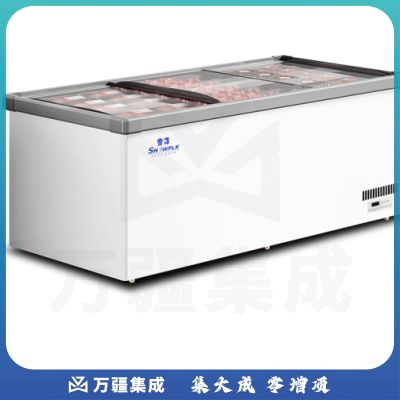 雪花（SNOWFLK）冰柜商用展示柜冷藏柜冷藏冷冻展示柜大容量冷柜玻璃保鲜卧式冰柜 2米1双机岛柜1089L
