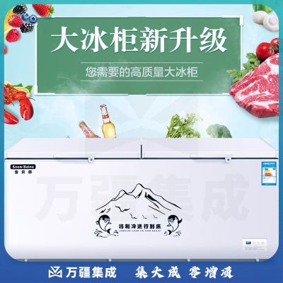 雪贝娜冰柜商用大容量全冷冻家用双温卧式冷柜展示柜 688单温智能温控(双门加大款)