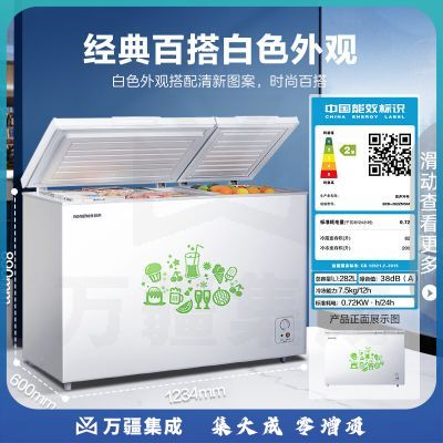 容声(Ronshen) BCD-282ZMSM 282升冰柜家用商用冷藏冷冻双温冷柜 大容量 卧式厨房冰箱