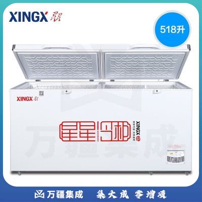 星星 冰柜商用518升卧式 冷藏冷冻转换保鲜冰箱 零下26度冰冻柜BD/BC-518G