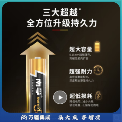 南孚(NANFU)5号碱性电池 聚能环4代 碱性5号电池1节