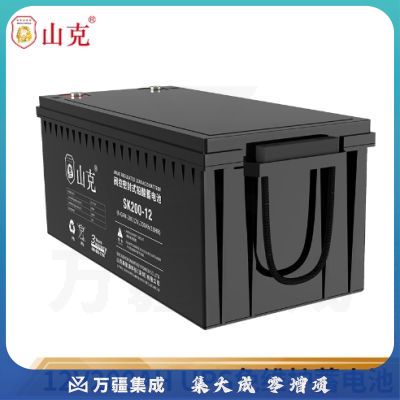 山克不间断电源蓄电池SK200-12 12V200AH铅酸免维护蓄电池专用外接电瓶12V